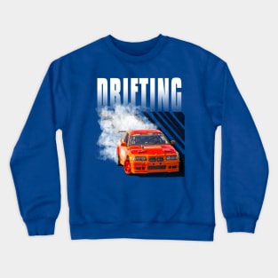 Drifting Car Design Crewneck Sweatshirt